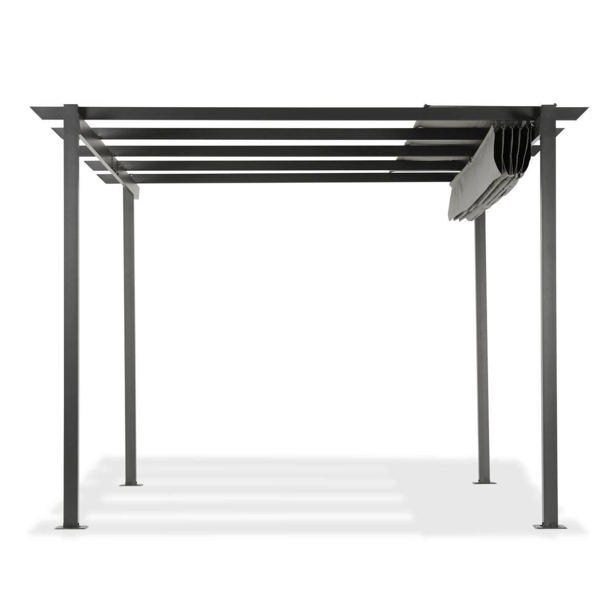 Pergola 4 x 3 m lichtgrijs