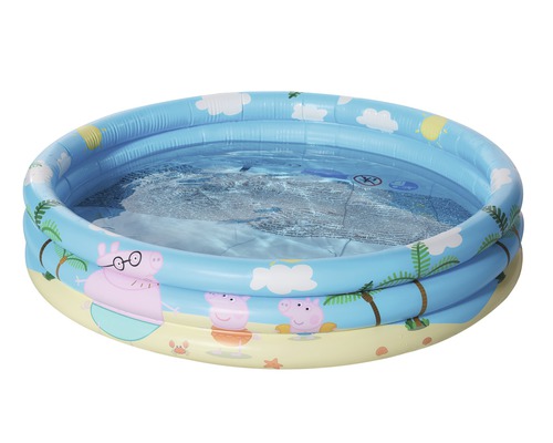 Peuterbad, bovengronds zwembad, Happy People Peppa Pig 3-rings zwembad, Ø 100 x 23 cm