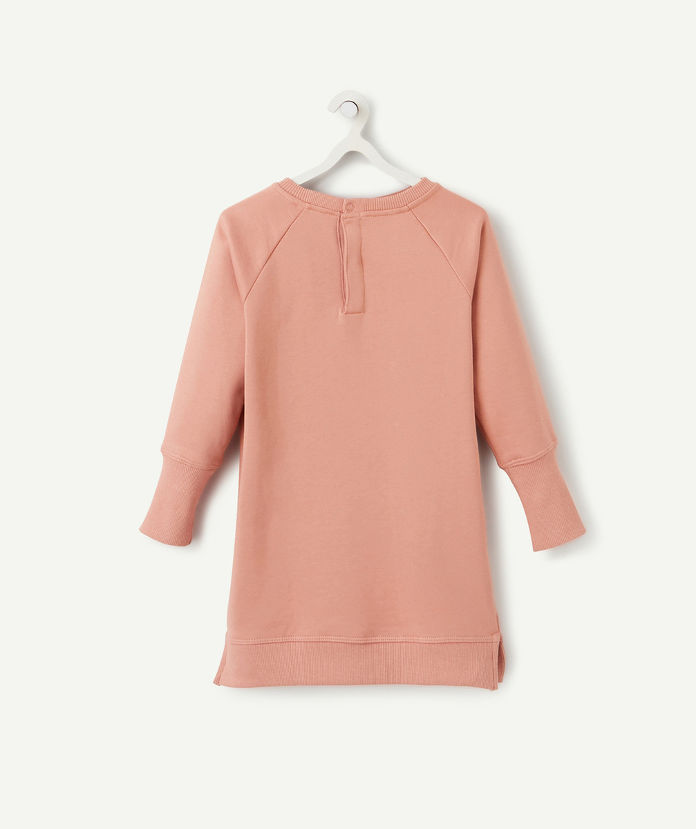 LA ROBE SWEAT VIEUX ROSE ÉVOLUTIVE EN COTON PIMA