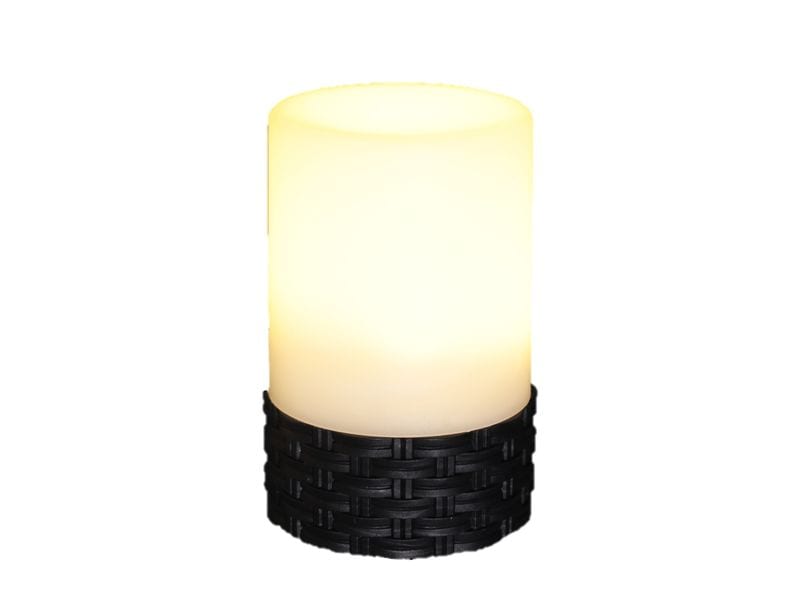 Dameco Tisch Leuchte Rattan LED Solar Tisch Leuchte