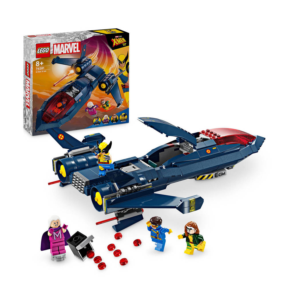 Prachtige setMarvel X-Men X-Jet Bouwbaar Speelgoed Vliegtuig Model 76281