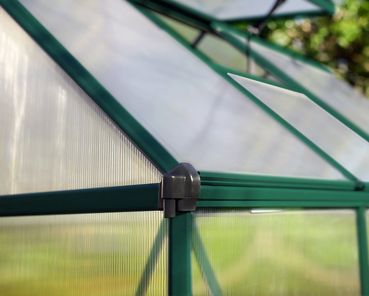 Serre de jardin double parois Vert 5,40 m2 en plastique et polycarbonate Mythos Canopia By Palram