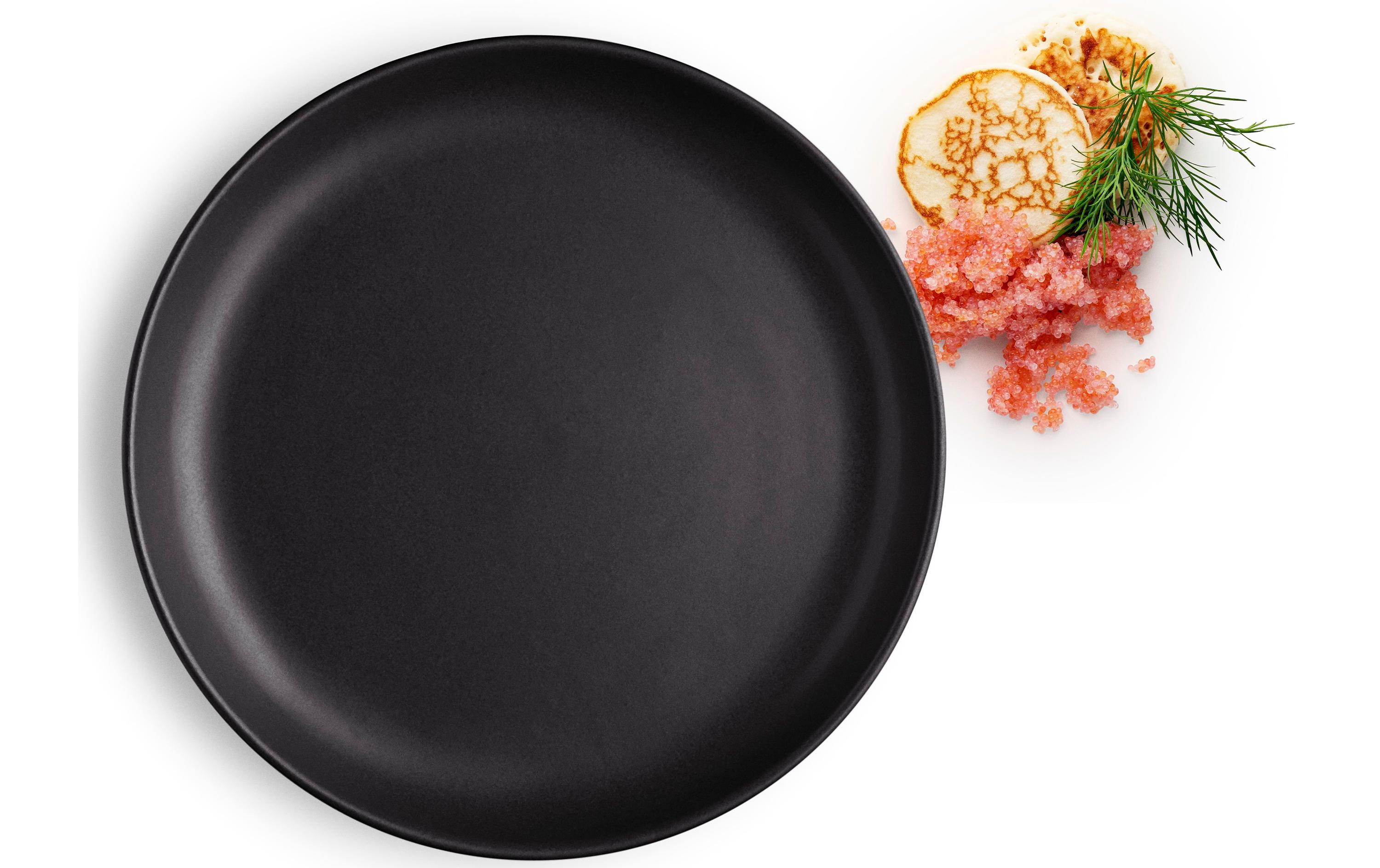 Frühstücks- & Dessertteller Nordic Kitchen 4 Stück, SchwarzTeller mit senkrechter Kante