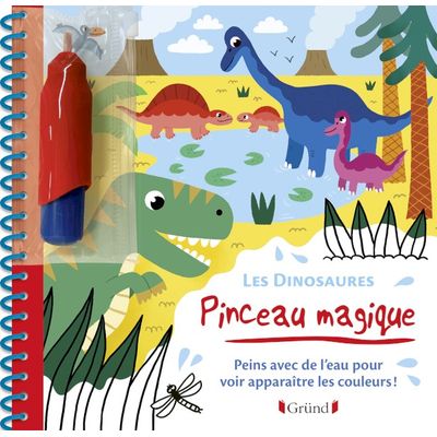 Pinceau magique - Les Dinosaures - Peins avec de l'eau pour voir apparaître les couleurs !