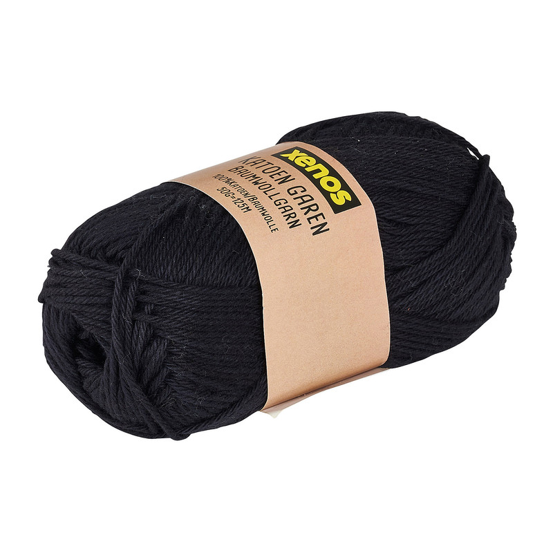 Garen katoen - zwart - 50 gram