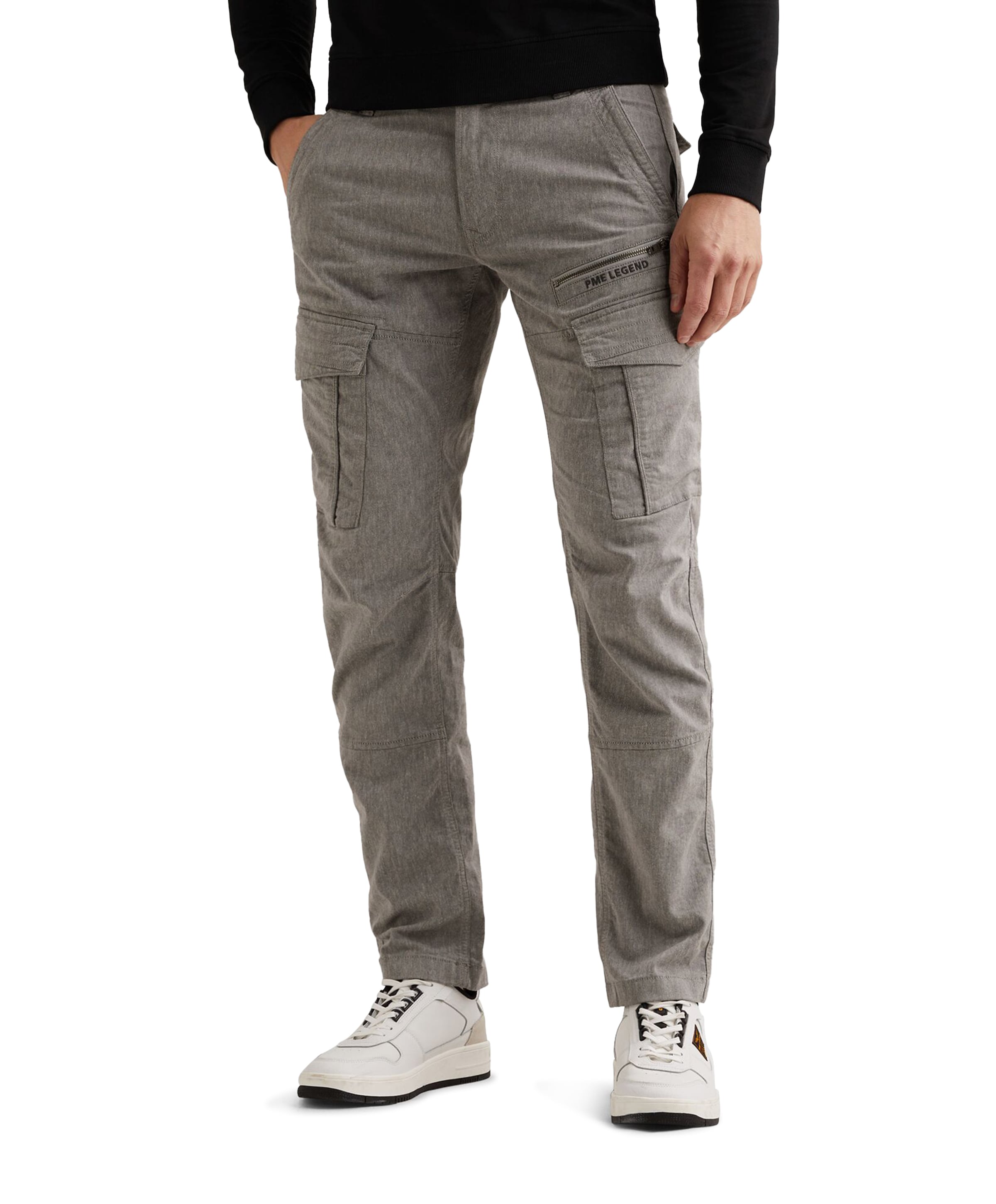 PME Legend NORDROP CARGO 3.0 GREY INDIGO WEFT heren broek grijs