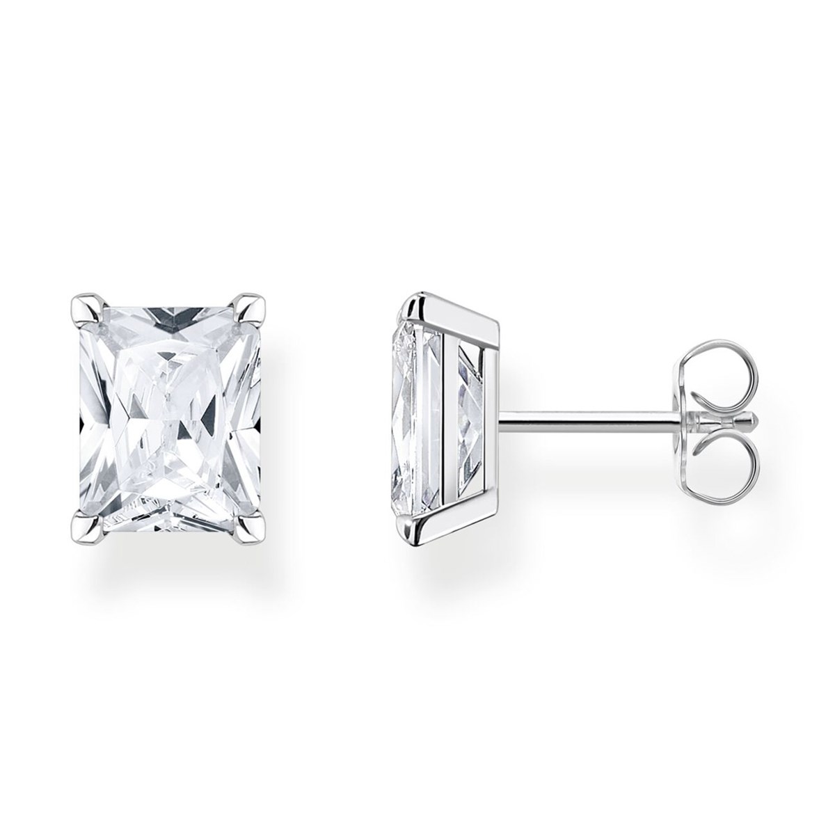 Boucles d'oreilles Thomas Sabo argent oxyderectangulaire