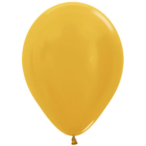 Sempertex ballonnen metallic gold - 30 cm - 12st