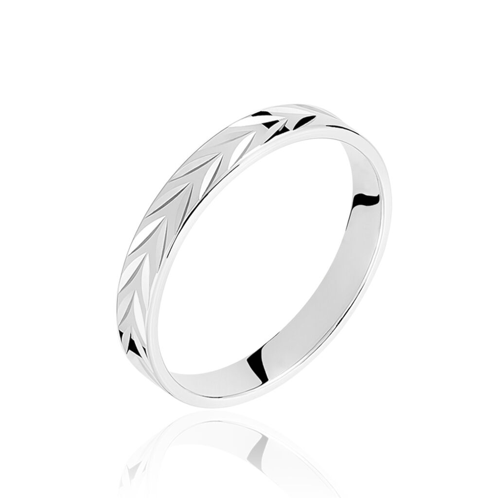 Alliance Epi Ruban Plat Or Blanc