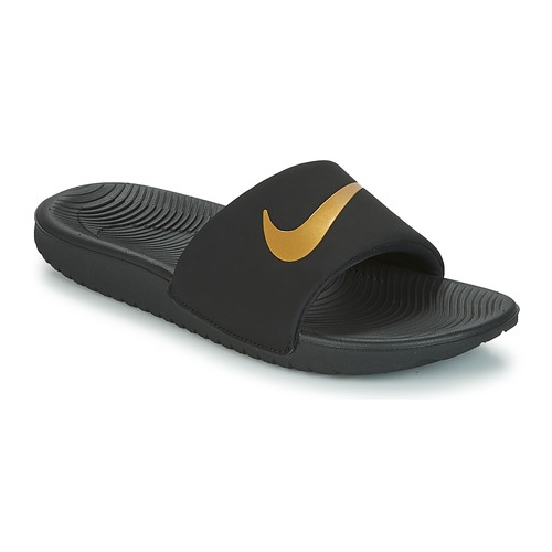 Nike - KAWA GROUNDSCHOOL SLIDE - Noir / Doré