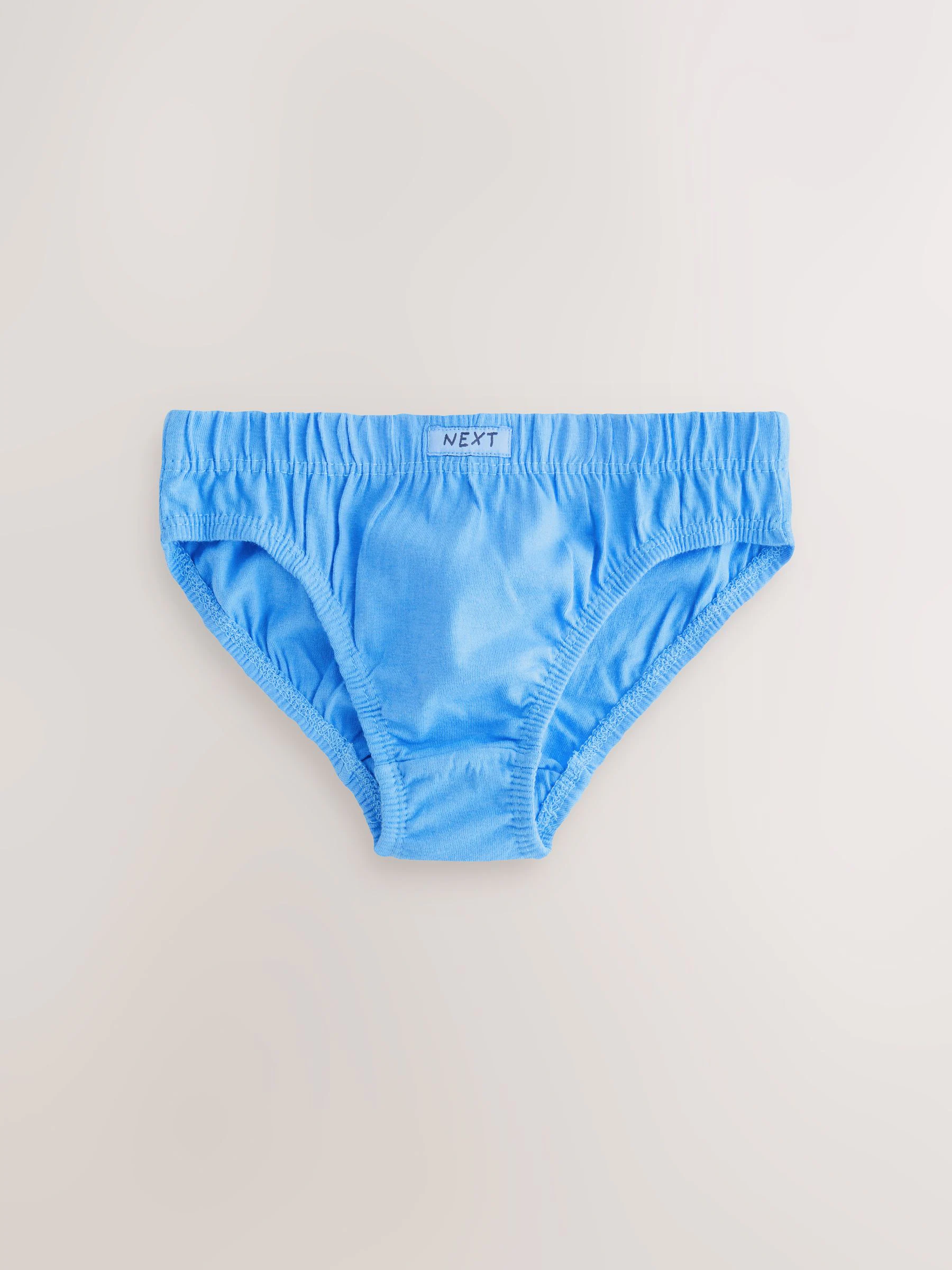 Tonaal blauw - 100% katoenen slip verpakking van 10 (1,5 - 16 jr)