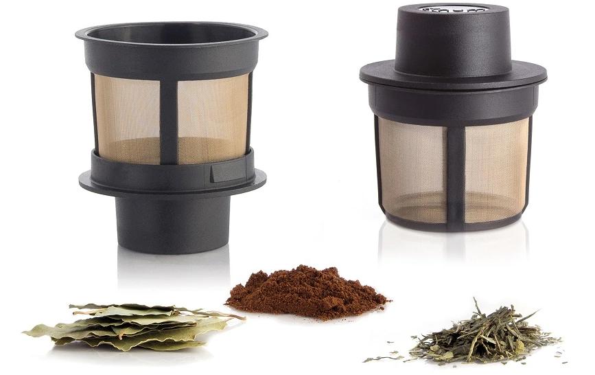 Teefilter-System Floating Basket M SchwarzDauerfilter mit Edelstahlgewebe