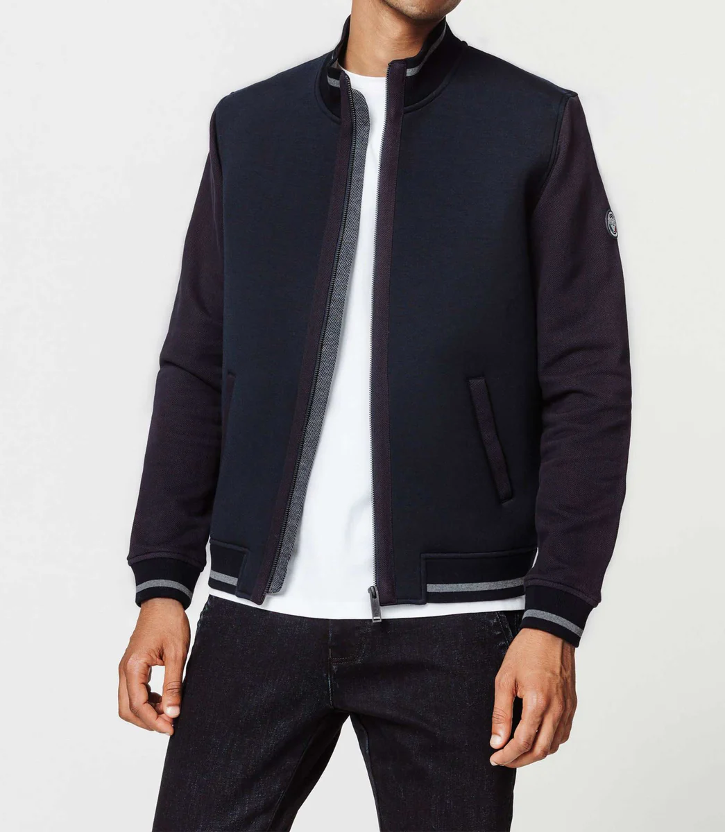 Veste zippée bleu marine