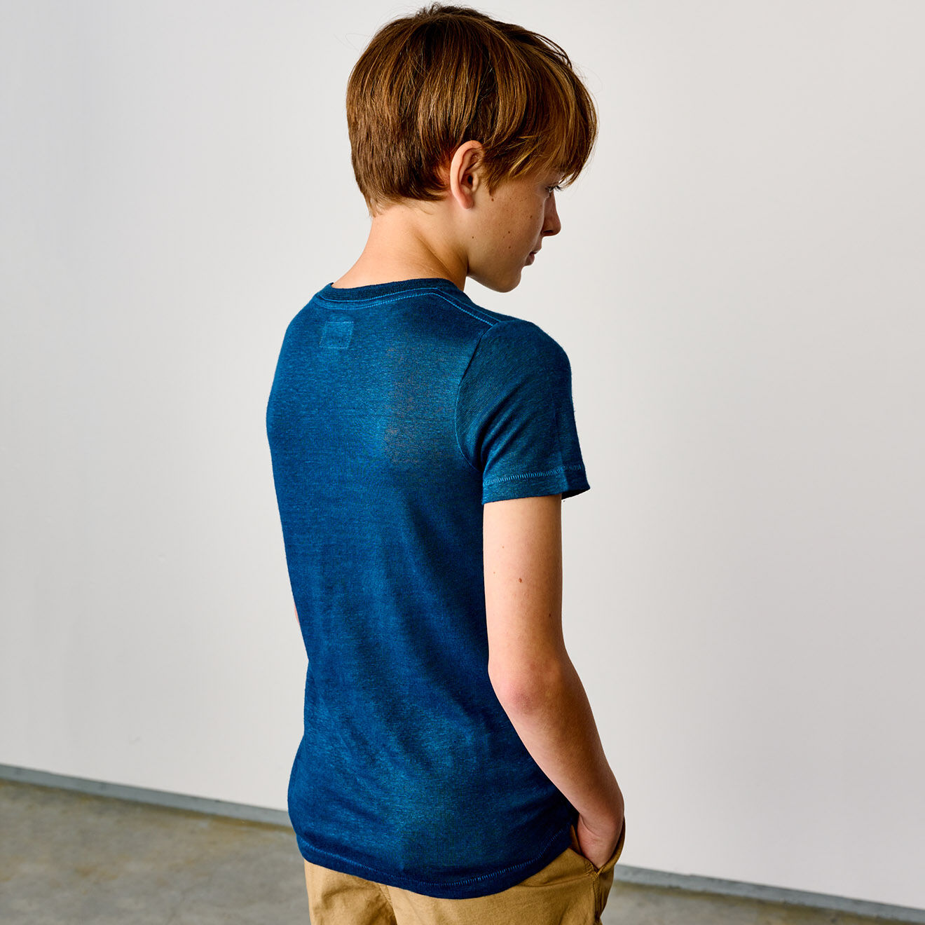 Bellerose T-Shirt 100% Lin Mogo bleu foncé
