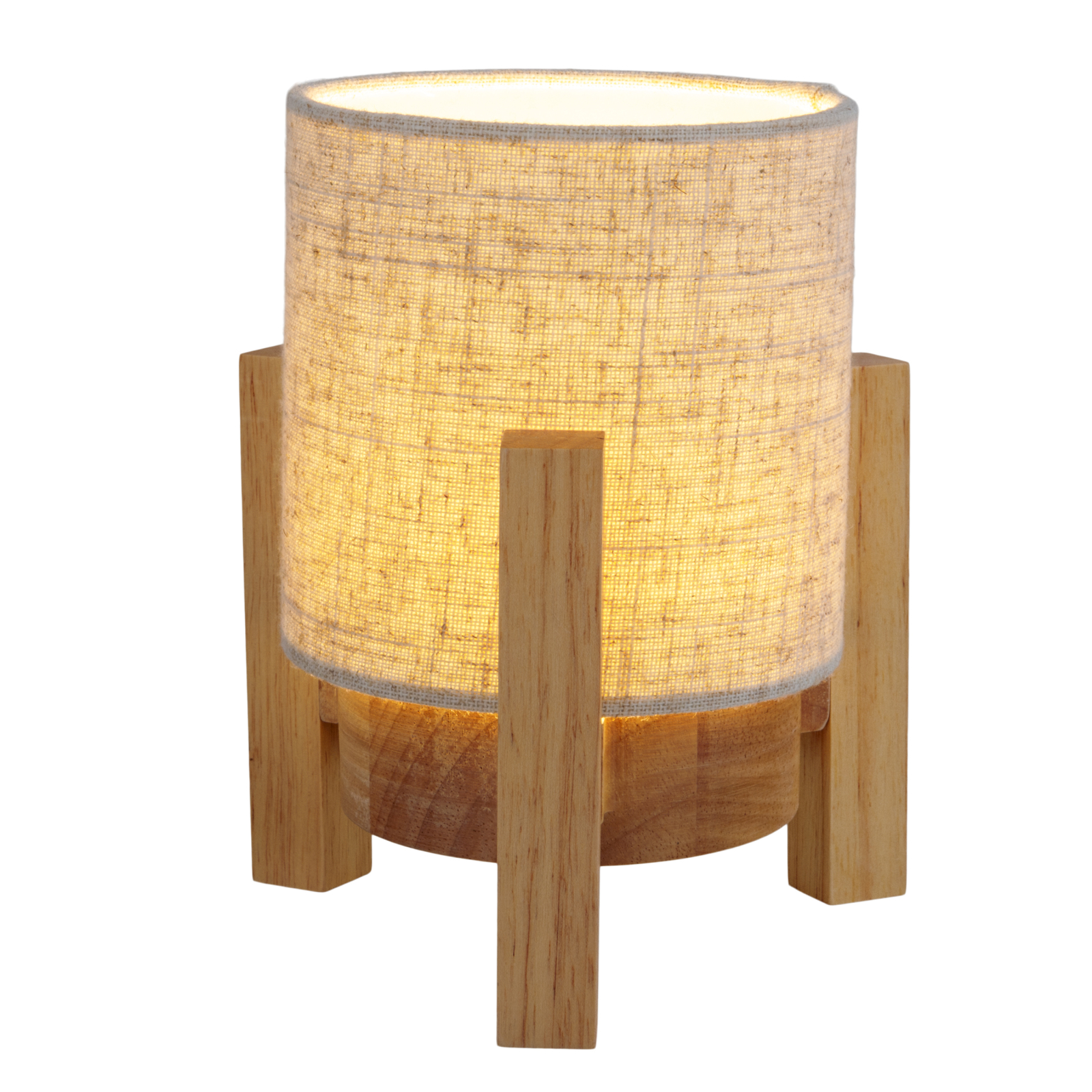 LED-Akkutischleuchte MADITA - natur - dimmbar - 19 cm Höhe
