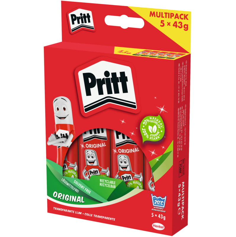 Pritt Klebestift, 5 Stück, 43 g