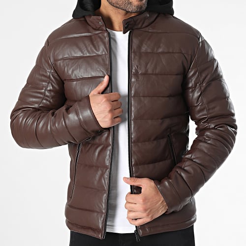 Veste Biker Marron