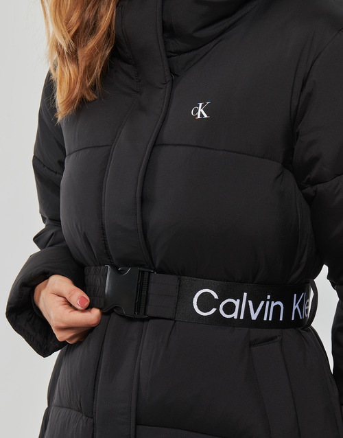 Calvin Klein Jeans - LOGO BELT LONG PUFFER - Noir