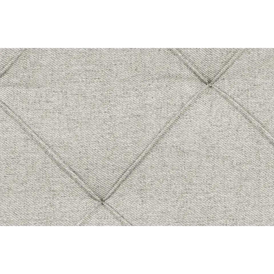 Boxspring met voetbord Liv geruit - ecru - 140x200 cm - slanke poot