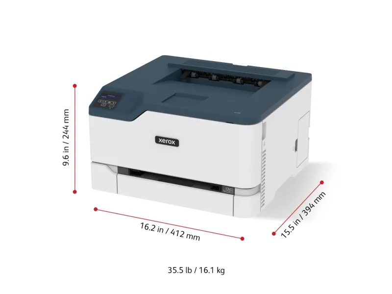 Xerox C230 - Printer - farve - laser - 216 x 340 mm - 600 x 600 dpi - op til 22 spm (mono) / op til 22 spm (farve) - kapacitet: 250 ark - USB 2.0, LAN, Wi-Fi(n), USB 2.0 vært - Green World Alliance returneringsprogram