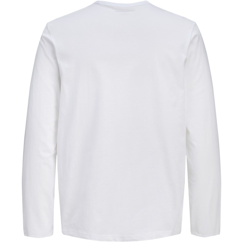 Køb Jack & Jones Junior Bright White Jjcollege Logo Tee Ls Crew Neck Jnr