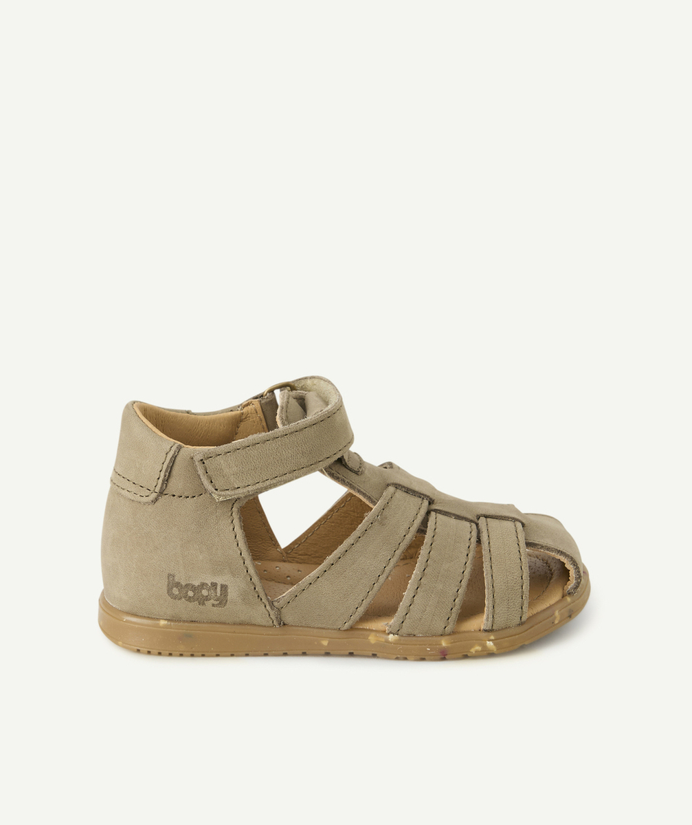 BOPYSANDALES BÉBÉ GARÇON EN CUIR KAKI