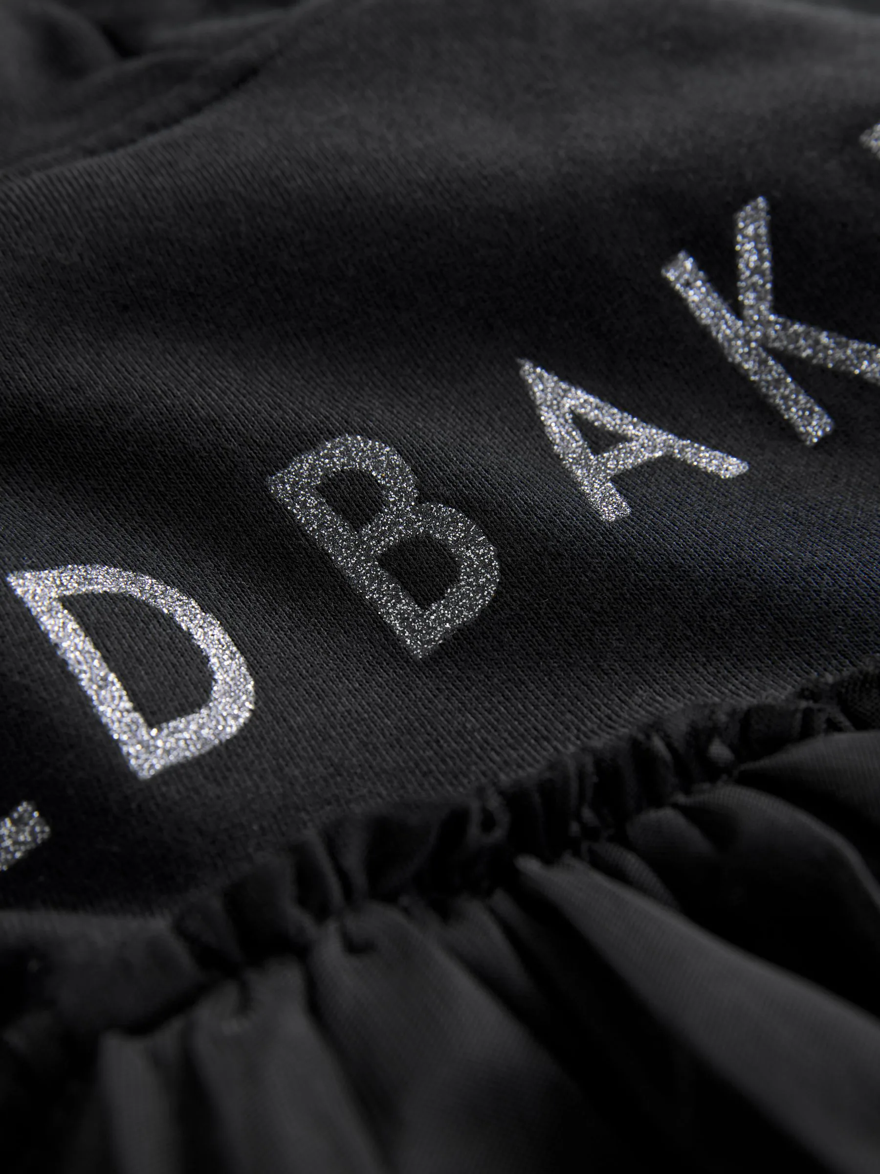 Baker by Ted Baker Empire Waist Mesh Hooded Black Dress