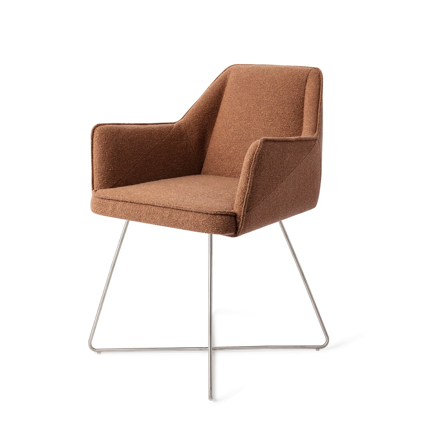 Tome Cinnamon Bun Eetkamerstoel - Cross Steel