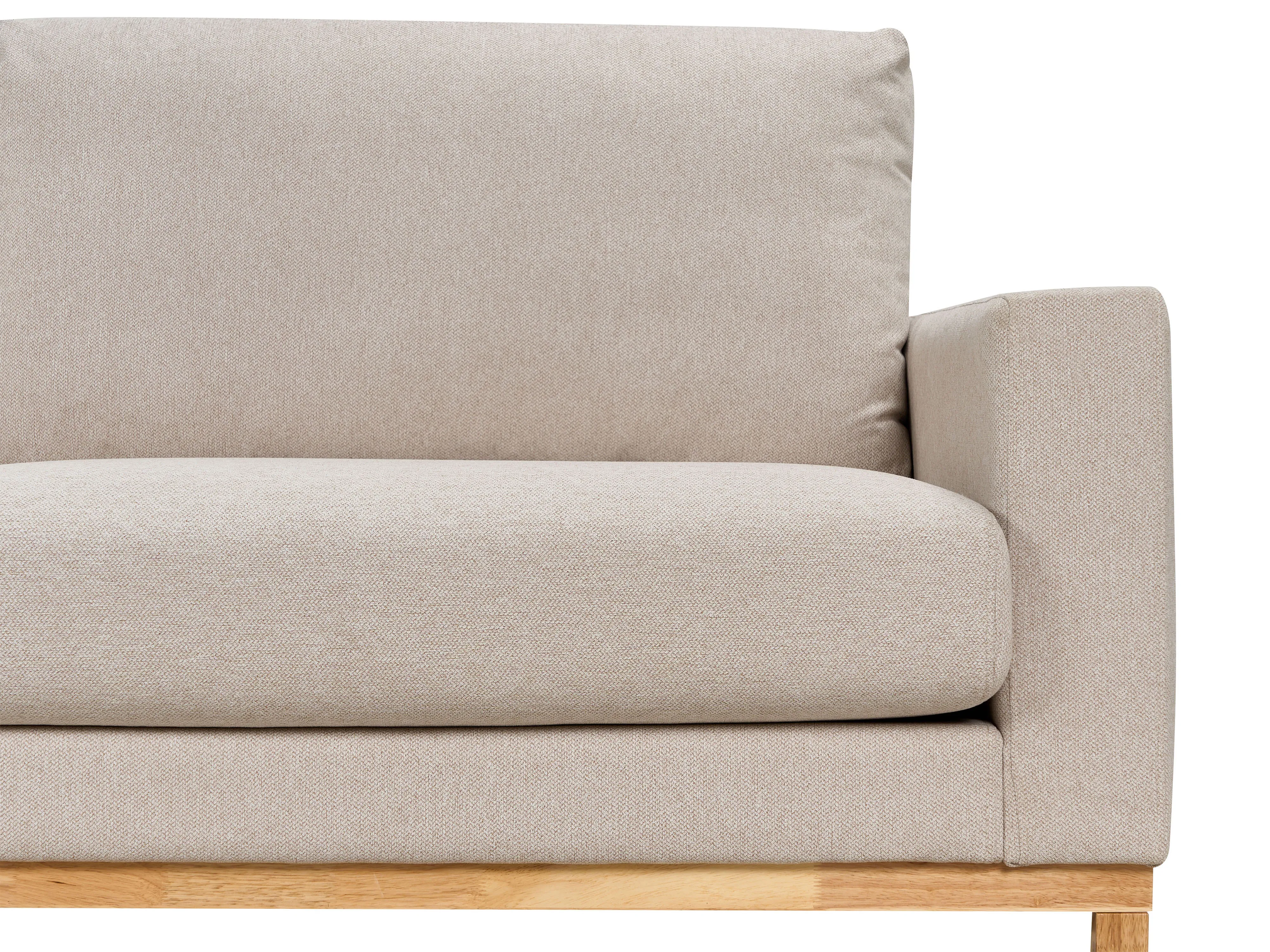 Hoekbank 4-zits SIGGARD Stof Beige rechtszijdig