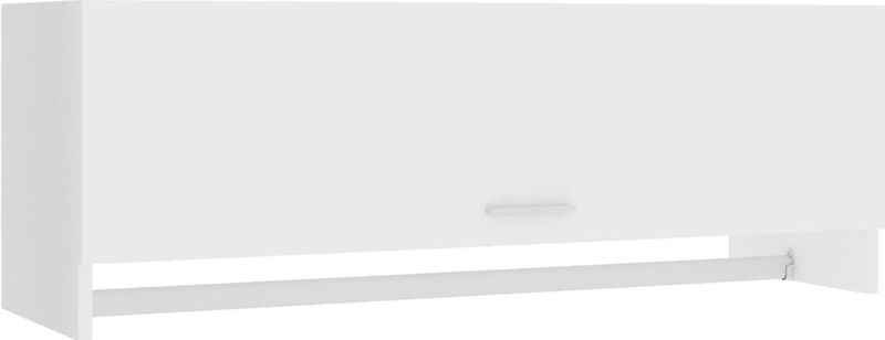 vidaXL - Kledingkast - 100x32,5x35 - cm - bewerkt - hout - wit