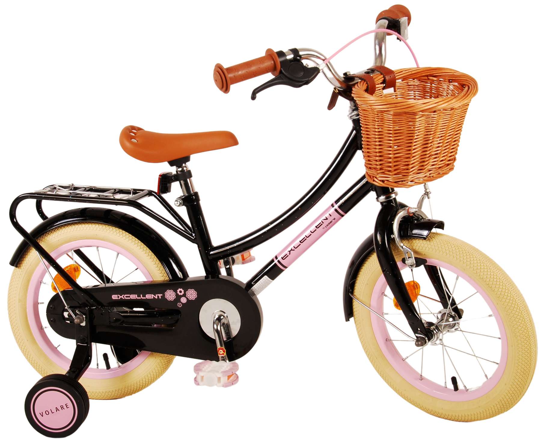 TPFSports Excellent Kinderfahrrad - Mädchen - 14 Zoll - Rücktritt + Handbremse - Grün