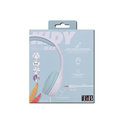 T'nB Kids KIDY - casque filaire pour enfants - blanc et vert