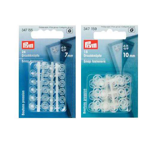 PRYM Annähdruckknöpfe transparent