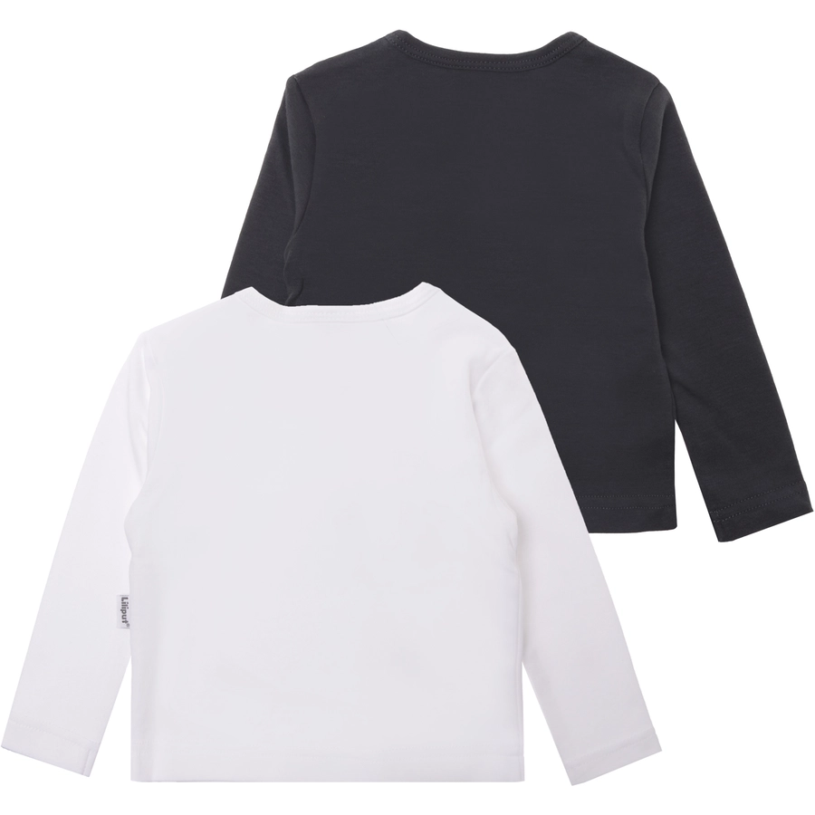 Liliput Langarmshirts im 2er Set weiss anthrazit