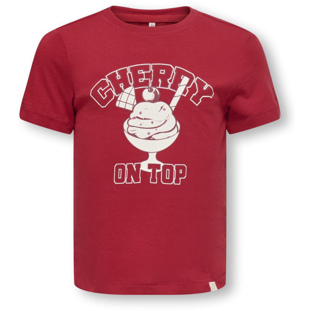 Køb Kids ONLY MINI Equestrian Red Varsity Kmgcandy Life S/S Reg Printed Tee Jrs