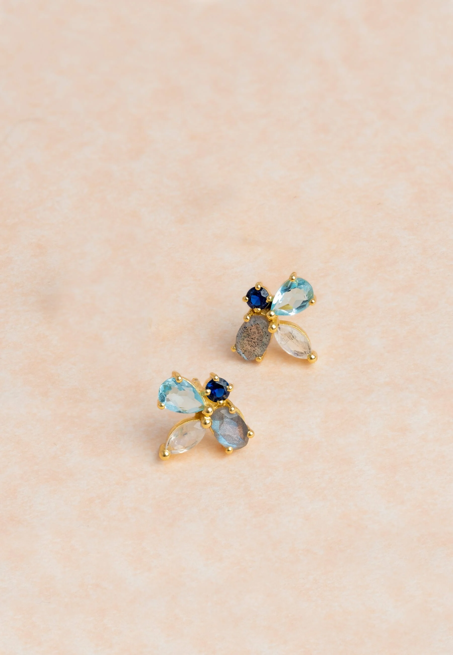 CINEMA - Boucles d'oreilles abeille | Bleu