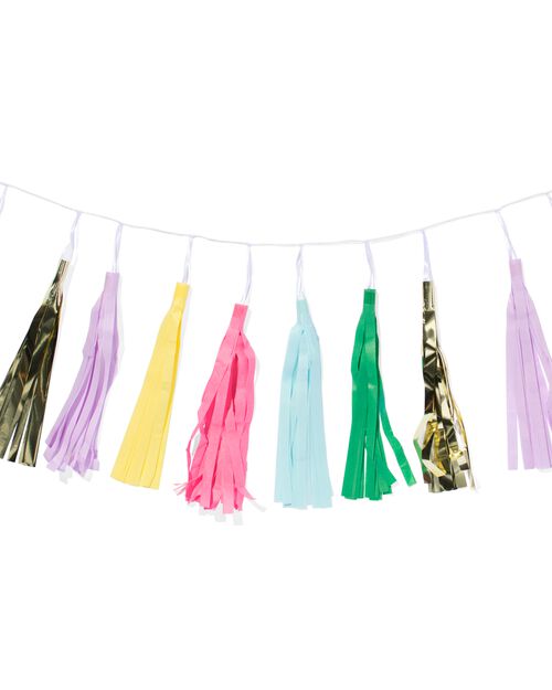 guirlande avec franges multicolores 3 m