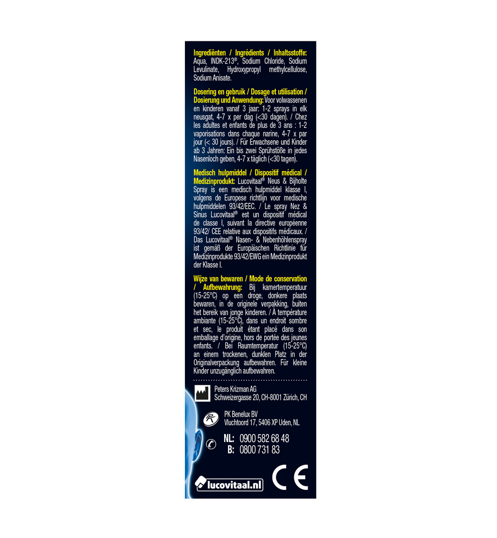 Lucovitaal Neus & Bijholte Spray (10 ml)