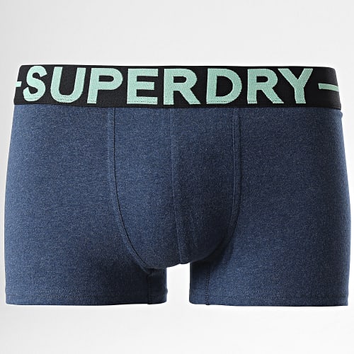 Lot De 3 Boxers Classic Bleu Marine Vert Chiné