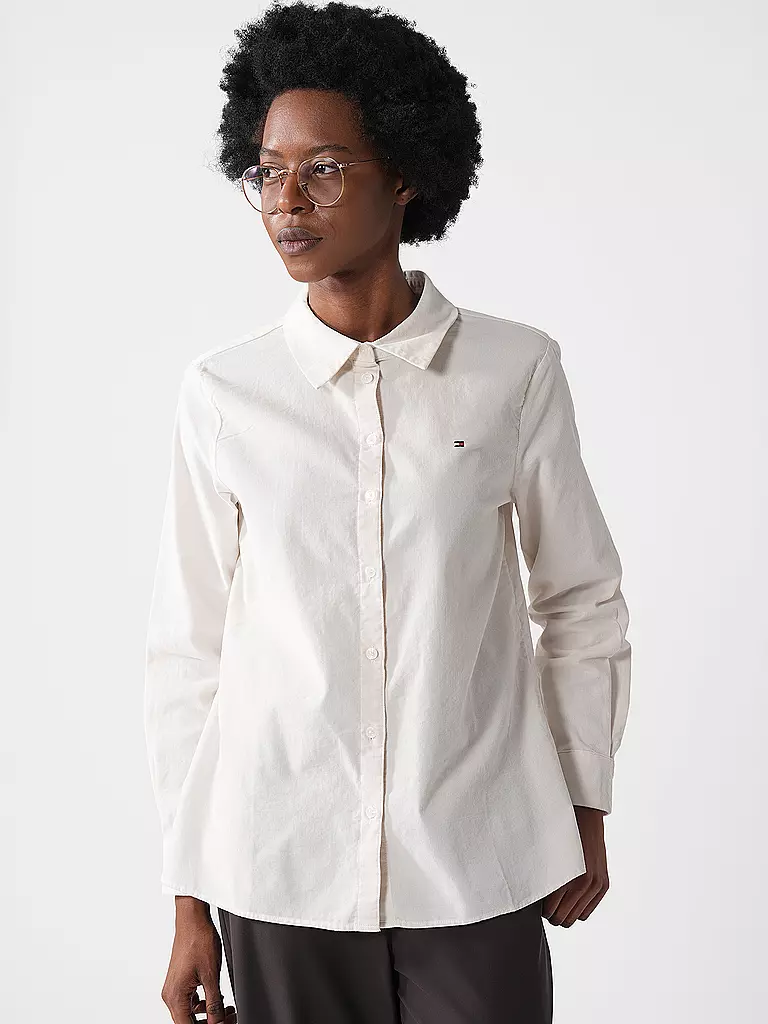 TOMMY HILFIGER Cordbluse  weiss