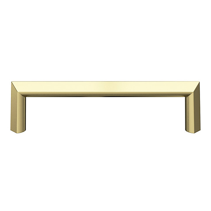 Poignée de meuble Droit GoodHome Keri effet laiton satin doré l.106mm x l.11mm x H. 27mm entraxe 96mm