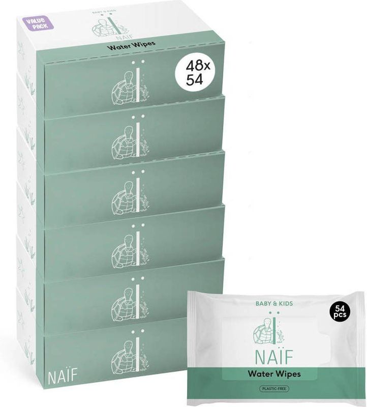 NAÏF - Plasticvrije Lotion Billendoekjes - 48 Stuks
