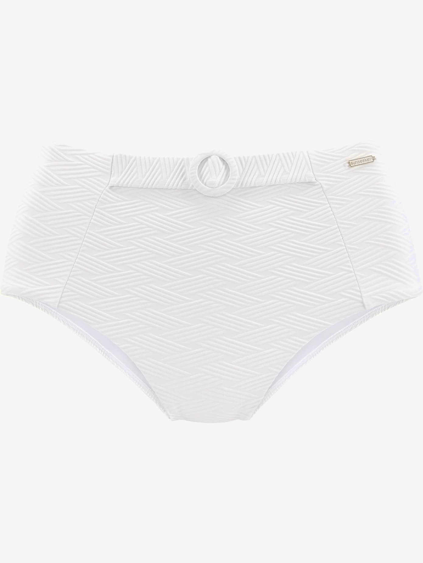 Bas de maillot de bain taille haute matière structurée aux couleurs tendances
