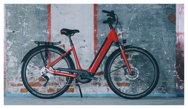 Vélo de Ville Électrique Cube Supreme Sport Hybrid Pro 500 Easy Entry Shimano Deore 10V 500 Wh 700 mm Rouge