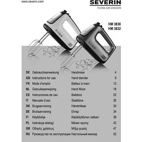 Severin håndmixer hm3832