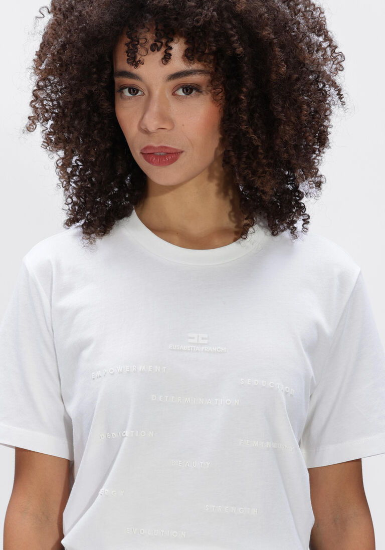witte elisabetta franchi t-shirt ma74d61e2