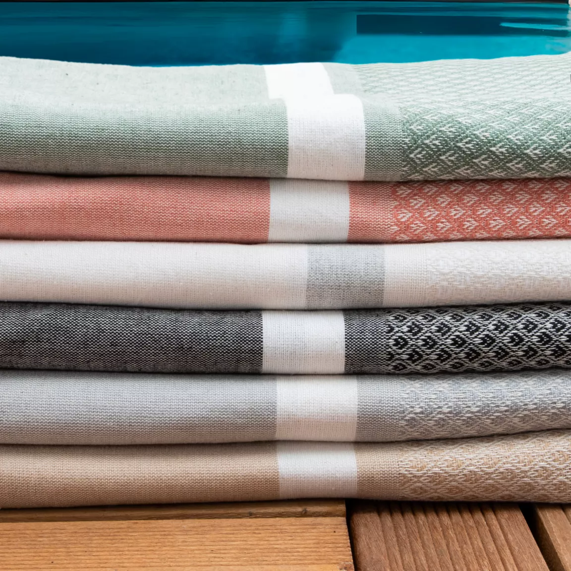 Fouta coton recyclé (100 x 200 cm) Selma Beige