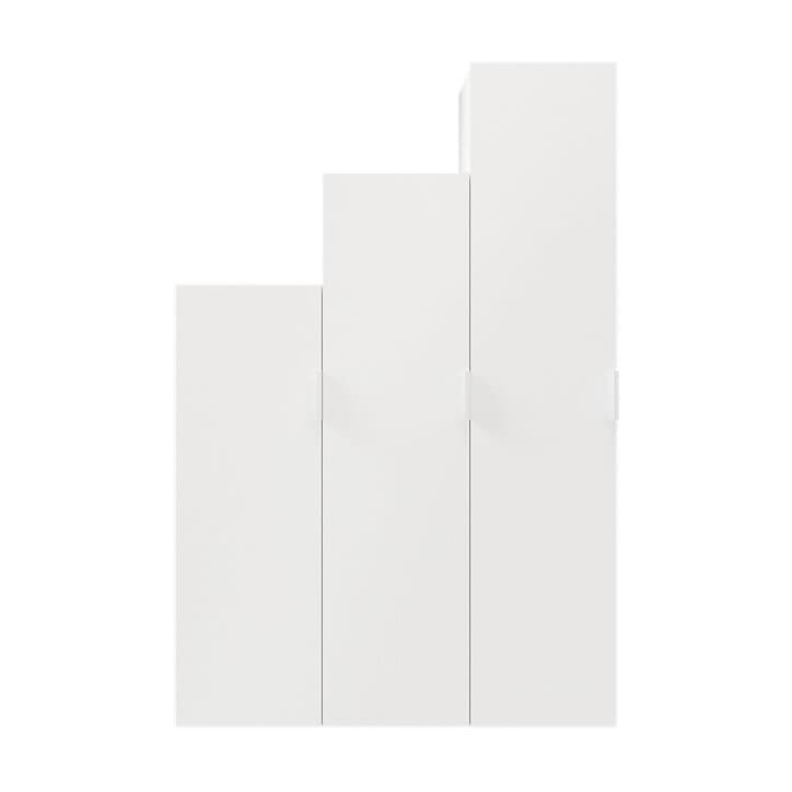 Ensemble d’armoires portes battantes sous pente et/ou comble blanches avec étagère à chaussures GoodHome Atomia H. 225 x L. 150 x P. 60 cm