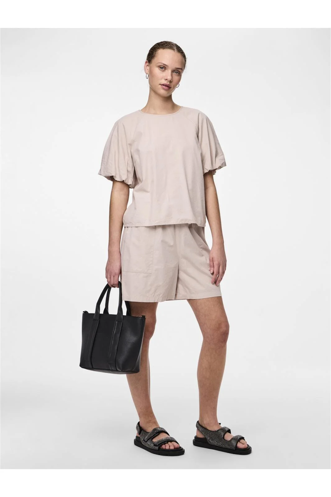 Pieces Pckarson Shorts 4506114 silver gray