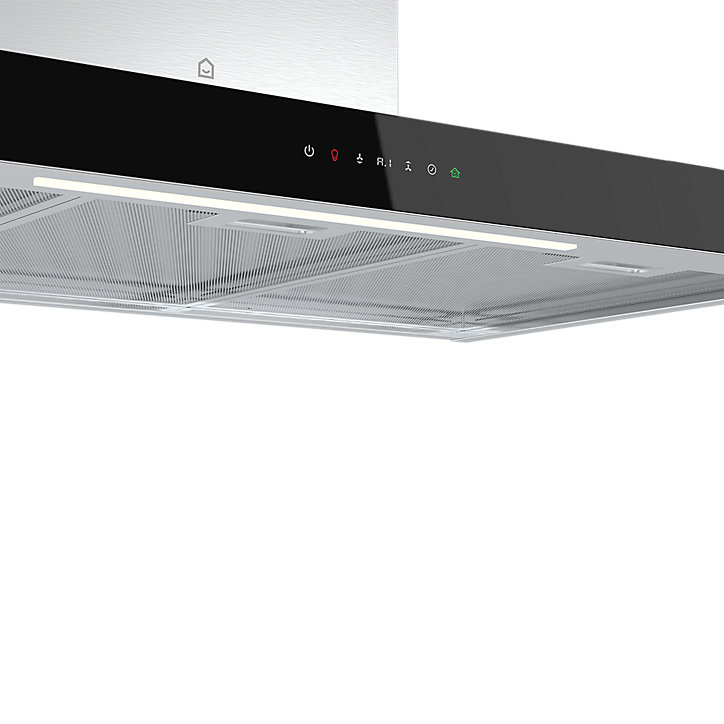 Hotte décorative inox GoodHome GHBH90ASBL, 90 cm